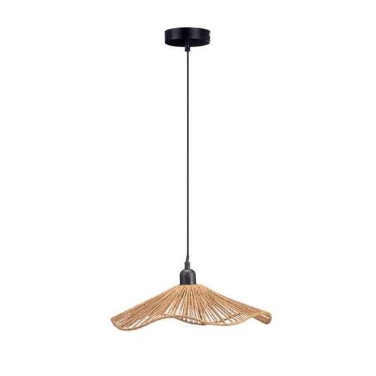 Lámpara De Techo Ø35cm En Cuerda Natural Estilo Vintage_0