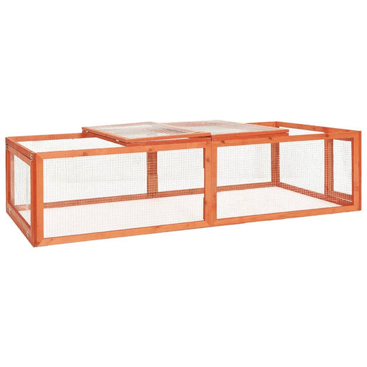 Vidaxl Conejera De Madera Maciza De Abeto 183x90x46,5 Cm_0