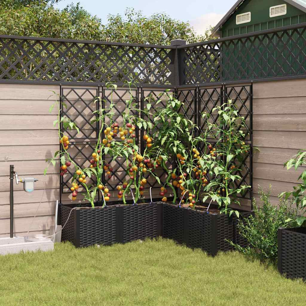 Vidaxl Jardineras Negro 120 X 120 X 142 Cm Acero_1