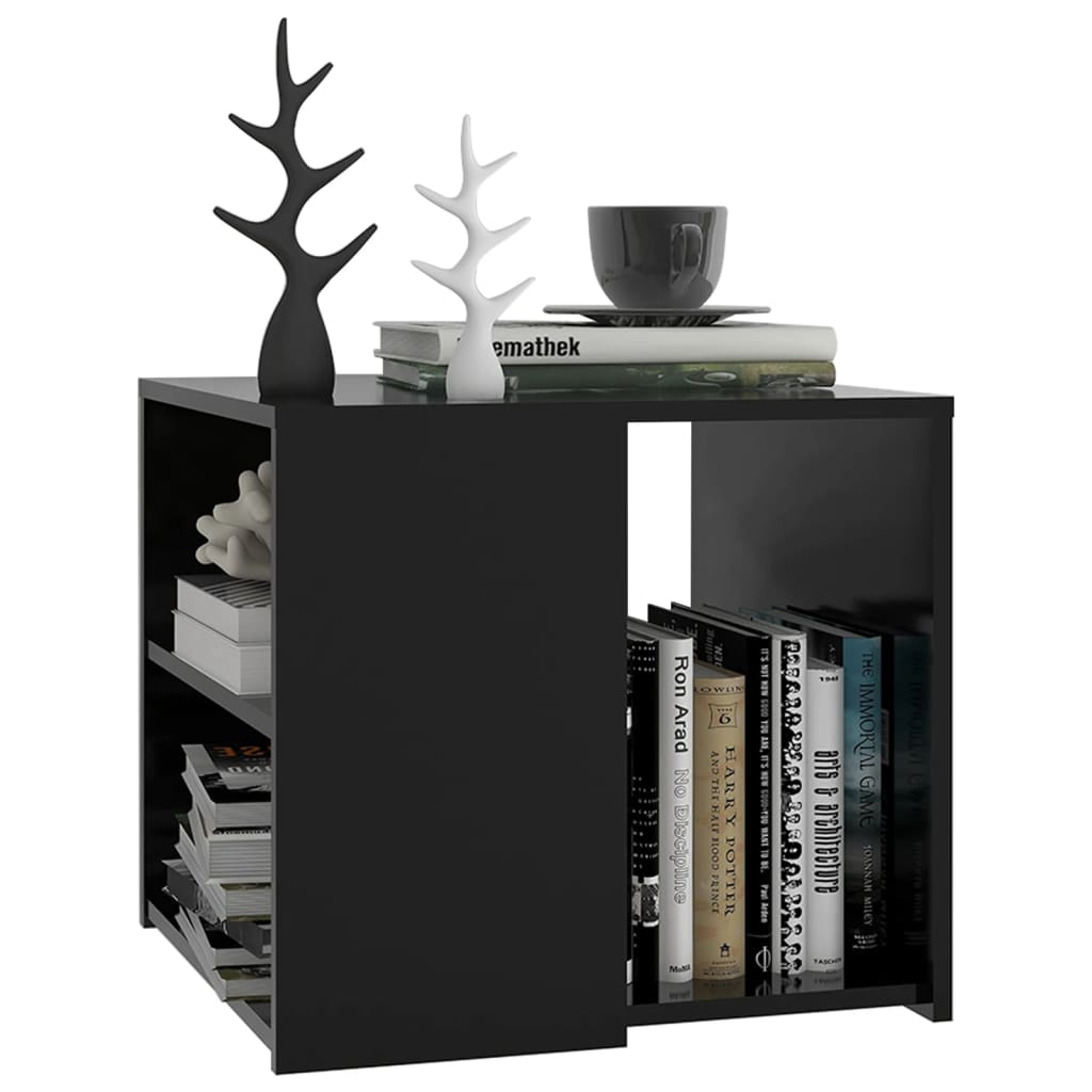 Mesa Auxiliar Madera Contrachapada Negro 50x50x45 Cm_1