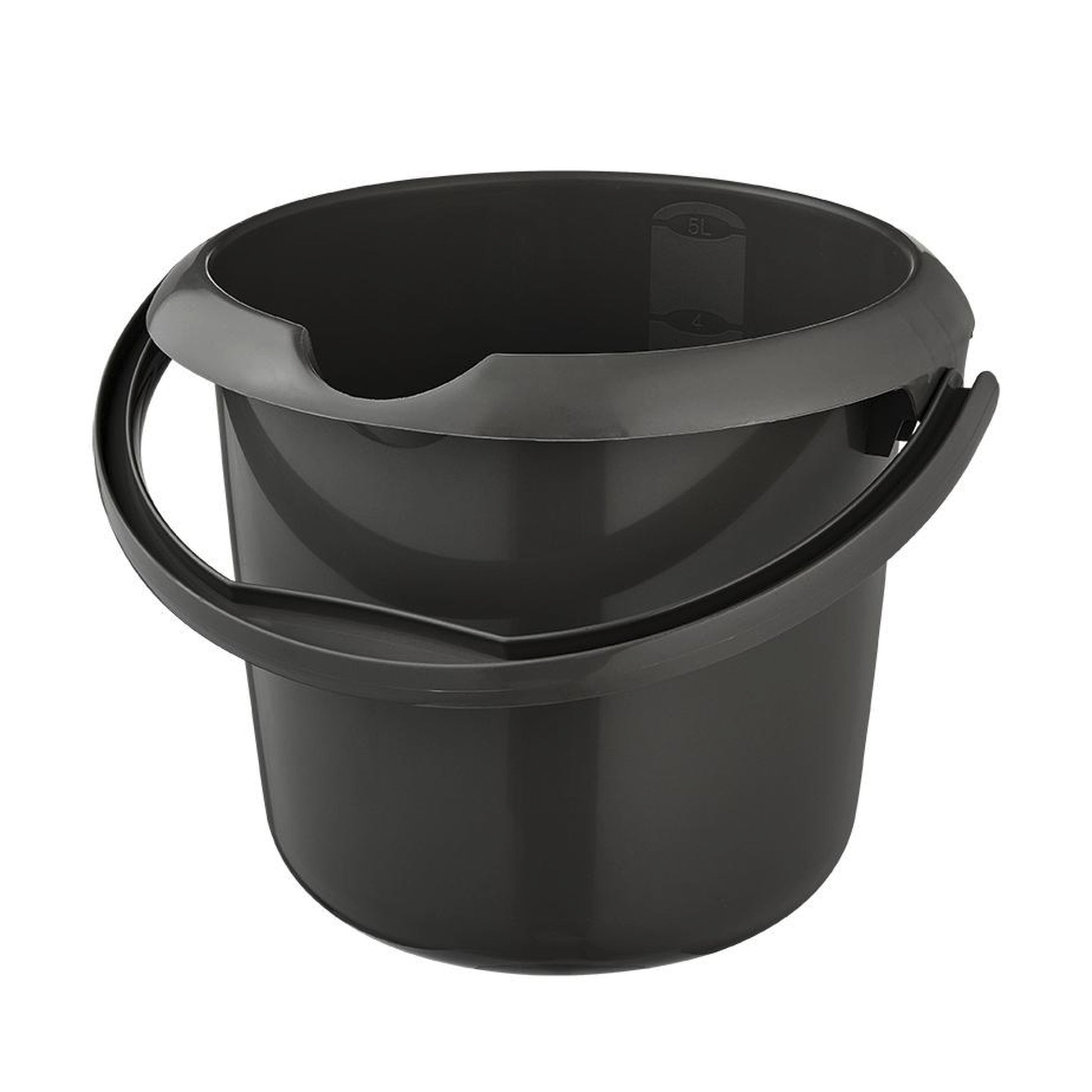 Cubo De Basura / Papelera Polivalente Con Tapa Cerrable, Muy Grande, Plástico Resistente (pp), 5 L, Mika, Grafito