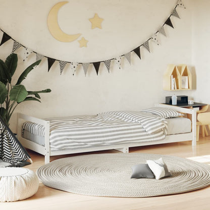 Vidaxl Estructura De Cama Para Niños Madera De Pino Blanco 90x190 Cm_1