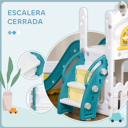 Aiyaplay Tobogán Infantil 5 En 1 Para Niños De 1-3 Años Amarillo Y Verde_5