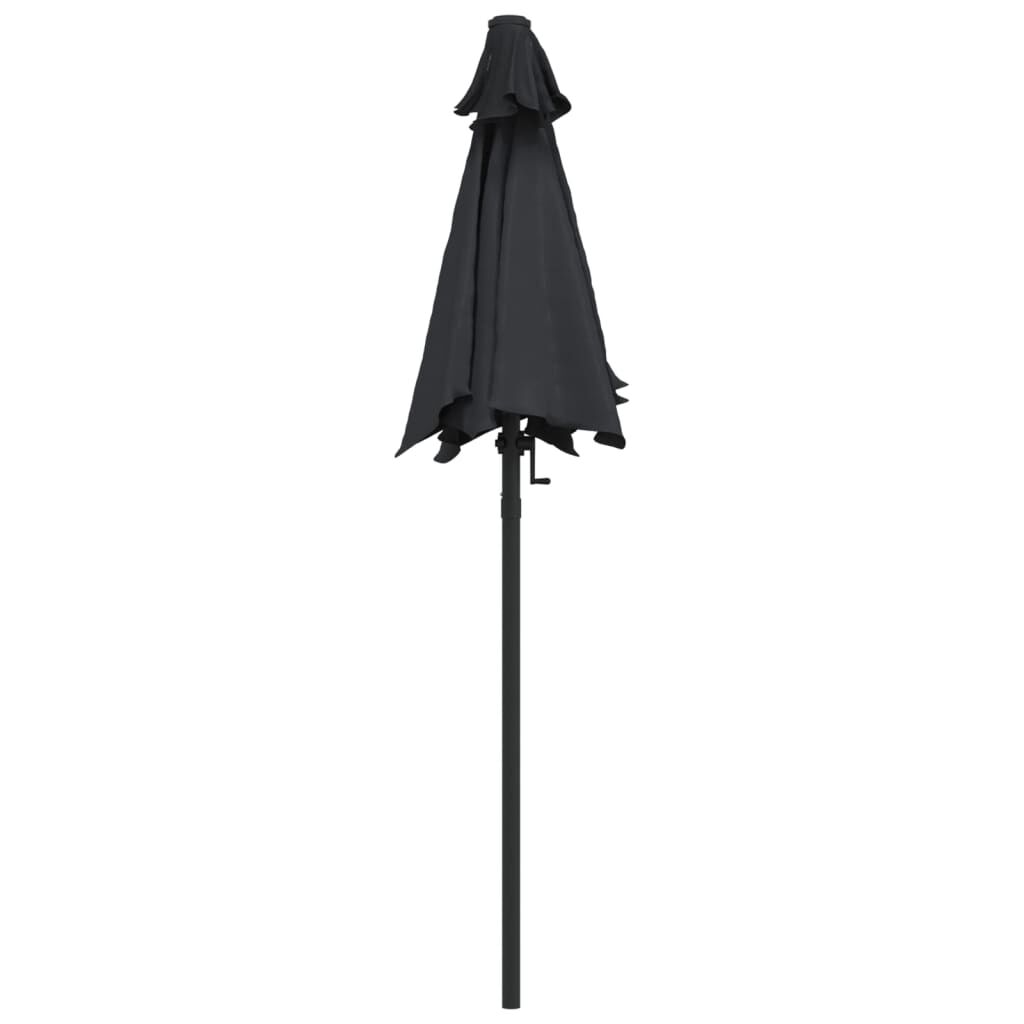 Vidaxl Sombrilla De Aluminio Negro 200x224 Cm_3