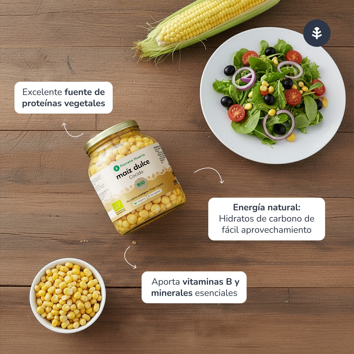 Maíz dulce ECO Planeta Huerto 340 g