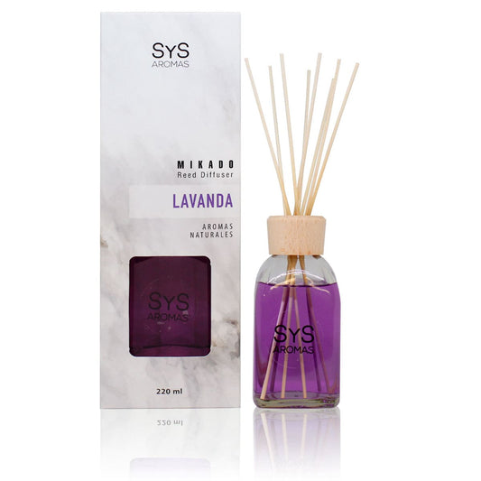Ambientador Mikado Lavanda Mármol SYS Aromas 220 ml | Aroma Floral y Agreste | Relajante_0
