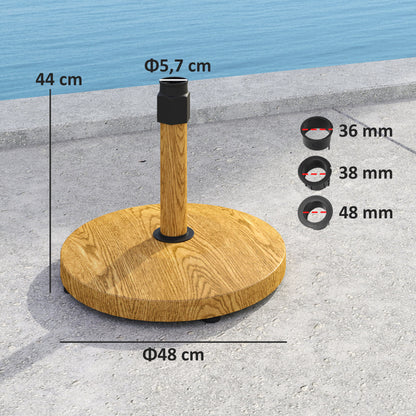 Outsunny Base Para Sombrilla Con Relleno De Cemento Peso 24,5 Kg Natural_2