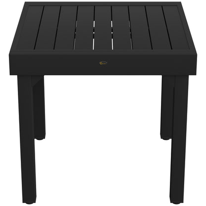 Outsunny Mesa De Jardín Exterior Extensible 80/160 Cm De Aluminio Negro_4
