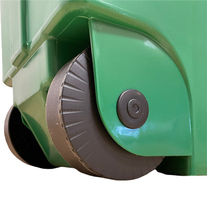 Contenedor Wellhome Reciclo 110 Litros, Cerrado Con Tapa, Ideal Para Reciclaje De Vidrio, Con Ruedas + 3x Bolsas De Basura De 10 Unidades