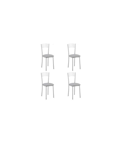 Pack De 4 Sillas Md-gabia Tapizadas En Tejido Pu Gris, 89cm(alto) 40cm(ancho) 45cm(largo)_0