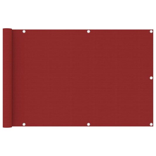 Vidaxl Toldo Para Balcón Hdpe Rojo 90x400 Cm_0