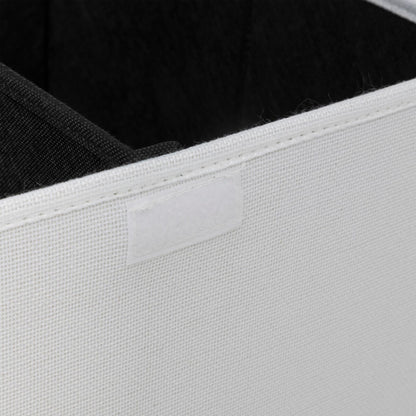 Cesta De Ropa Colors 74l Mdf Y Poliéster Blanco Algodón_4
