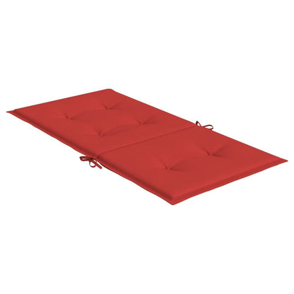 Vidaxl Cojín Silla Jardín Respaldo Bajo 4 Uds Tela Oxford Rojo_4
