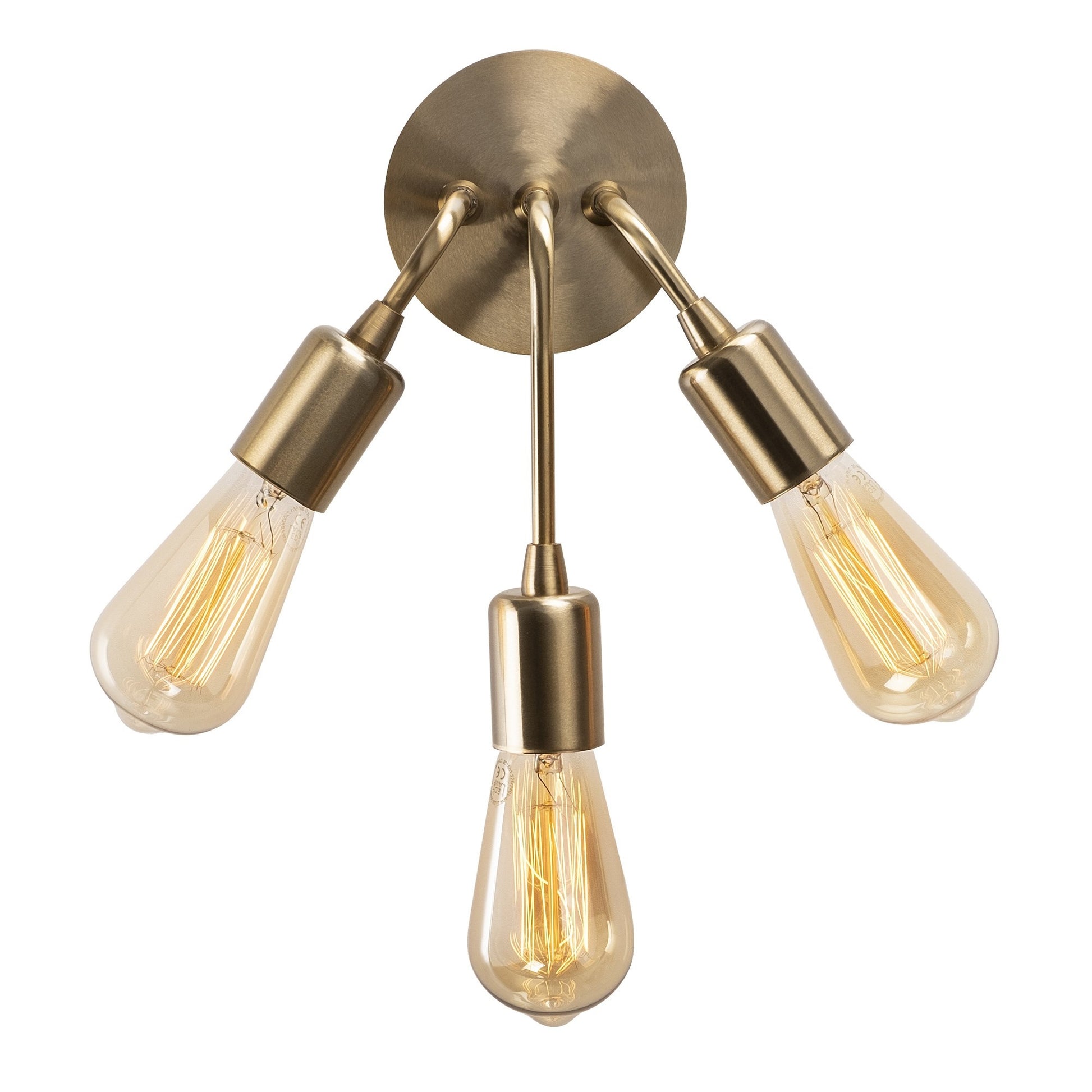 Aplique De Pared, Metal , Vintage, 22x22x28, Casquillo 3 X E 27 Max 40 W_0