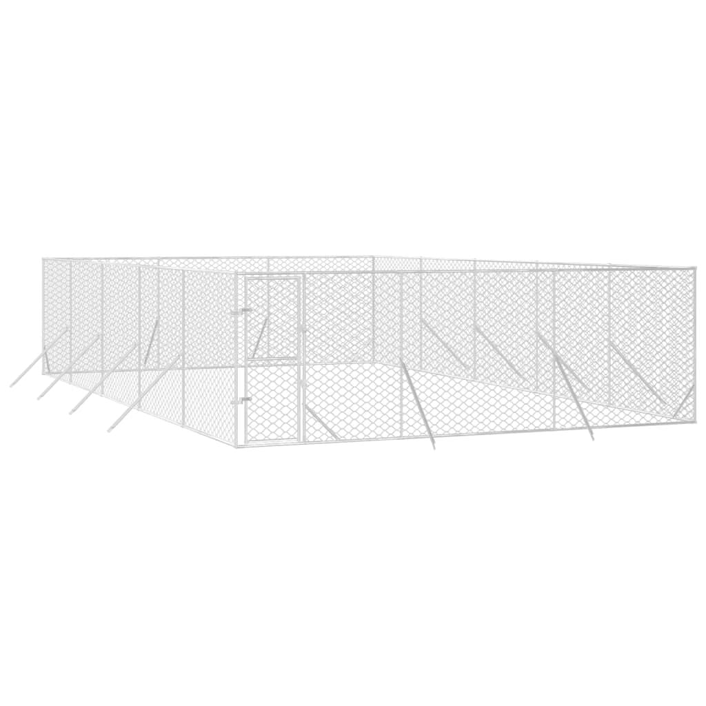 Vidaxl Perrera De Exterior Acero Galvanizado Plateado 6x10x2 M_0