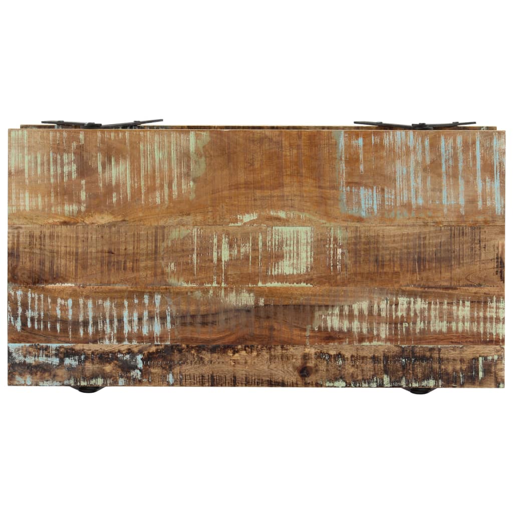 Mesa De Centro Madera Maciza Reciclada 115x60x40 Cm_2