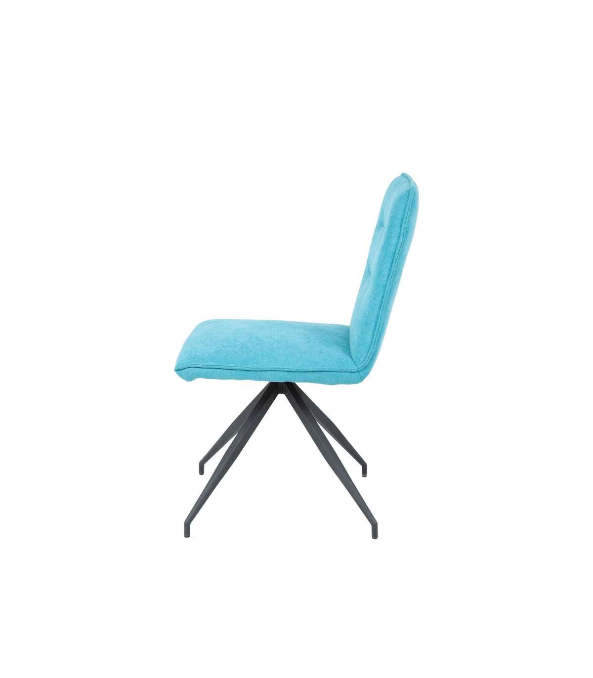 Pack 2 Sillas Carol Tapizado En Tela Terciopelo Azul Turquesa, 88cm(alto) 48cm(ancho) 59.5_3