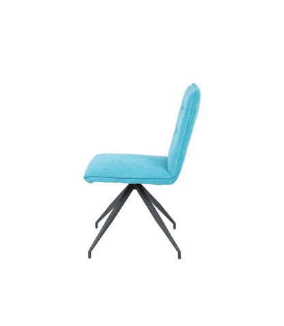 Pack 2 Sillas Carol Tapizado En Tela Terciopelo Azul Turquesa, 88cm(alto) 48cm(ancho) 59.5_3