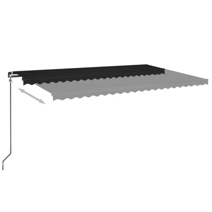 Toldo Retráctil Manual Con Luz Led Gris Antracita 500x350 Cm_2
