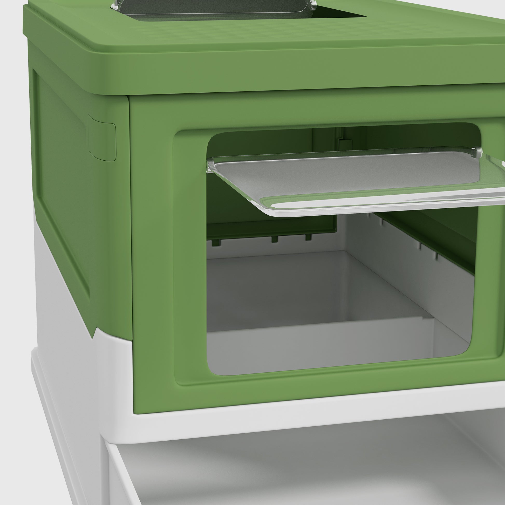 Pawhut Caja Arena Plegable Para Gatos Con Cubierta Desmontable 47,5x35,5x36,7 Cm_3
