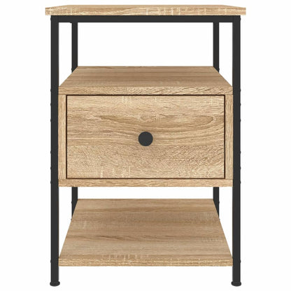 Mesita De Noche Madera De Ingeniería Roble Sonoma 40x42x56 Cm_4