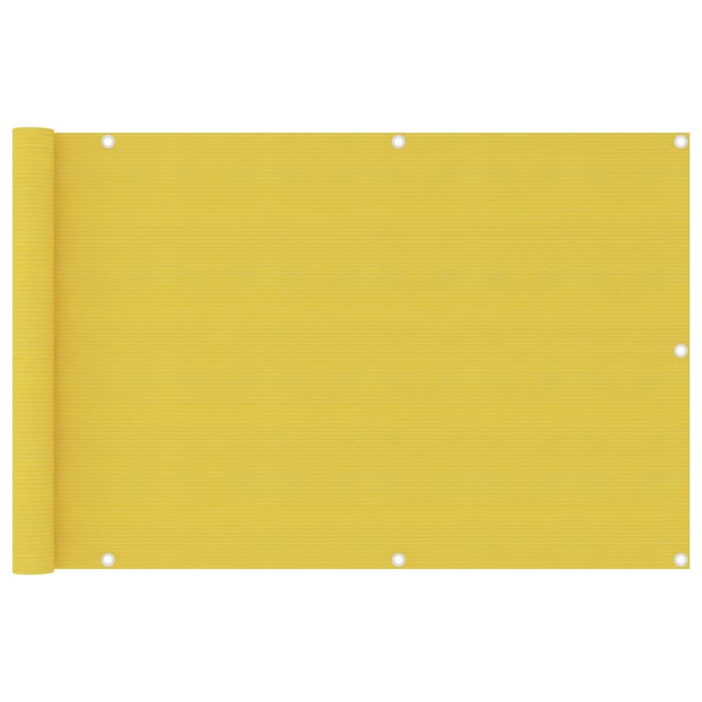 Vidaxl Toldo Para Balcón Hdpe Amarillo 90x400 Cm_0