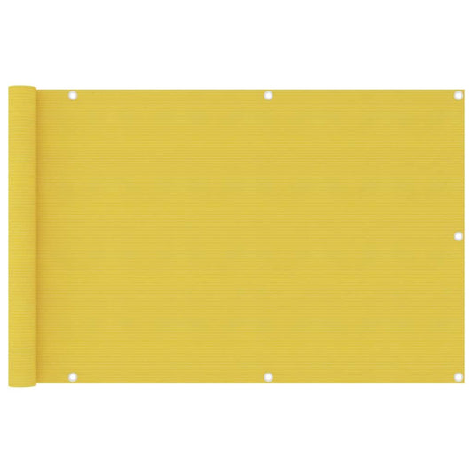 Vidaxl Toldo Para Balcón Hdpe Amarillo 90x400 Cm_0