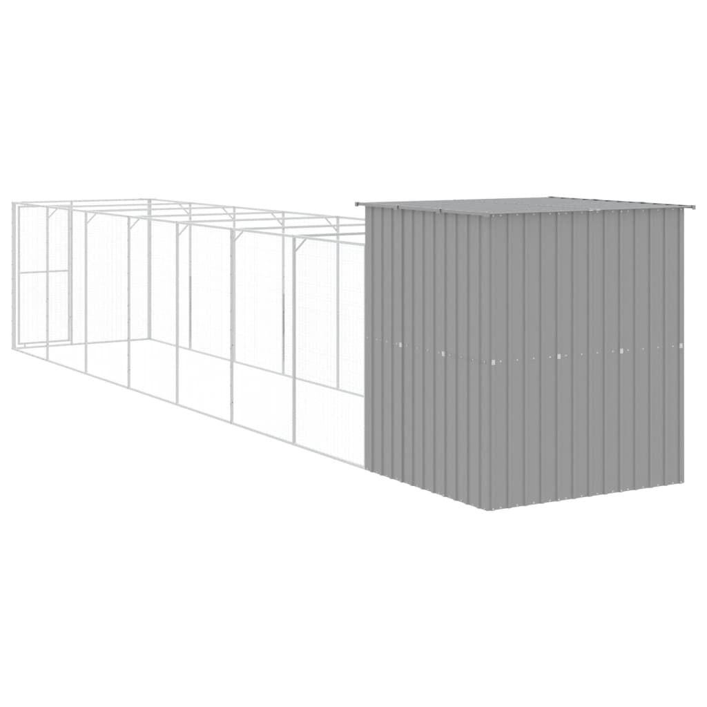 Vidaxl Caseta Perros Corral Acero Galvanizado Gris Claro 165x863x181cm_4