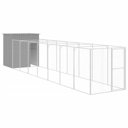 Vidaxl Caseta Perros Corral Acero Galvanizado Gris Claro 165x863x181cm_0