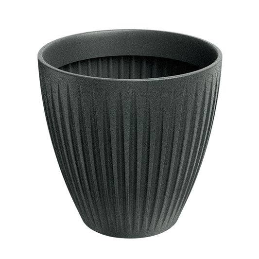 Maceta Latia Round Midl Ø48x48 Grafito Granito