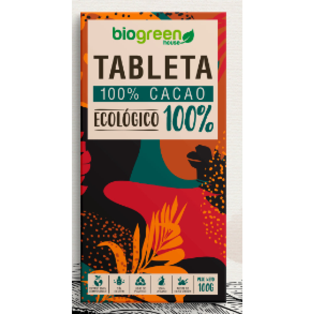Tableta 100% Cacao Ecológico 100 Gr_0