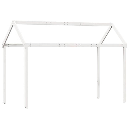 Techo De Cama Infantil Madera Maciza Blanco 217x95,5x159 Cm_5