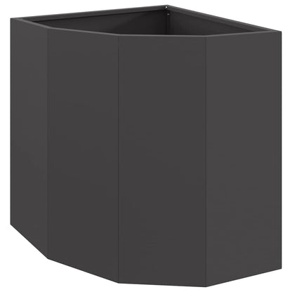 Macetero De Esquina Negro 45 X 45 X 50 Cm Acero_0