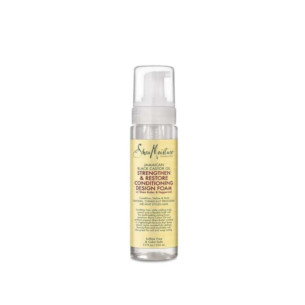 Espuma De Diseño Fortalecedora Aceite De Ricino Negro Jamaicano Shea Moisture 222ml_0