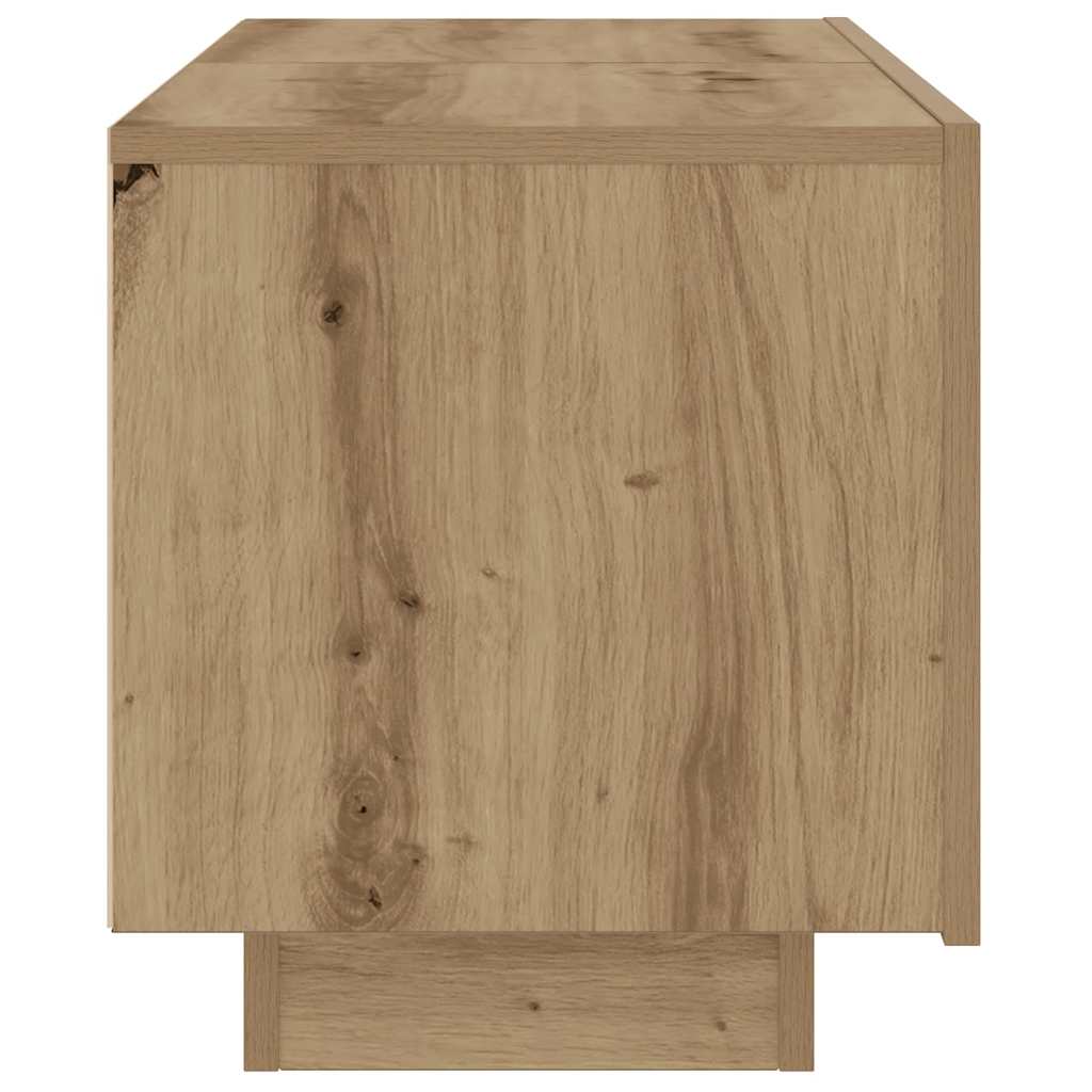 Mesita De Noche Madera De Ingeniería Roble Artisian 100x35x40cm_3