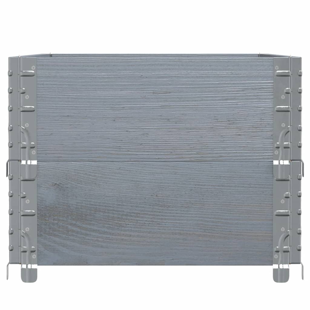 Jardinera De Madera Maciza De Pino Gris 100x50 Cm_3