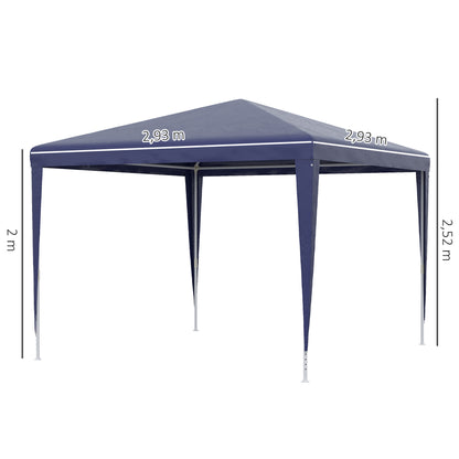 Outsunny Carpa Desmontable 3x3 M Con 4 Orificios De Drenaje Y Marco De Metal_2
