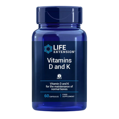 Vitamins D & K, Life Extension 60 cápsulas