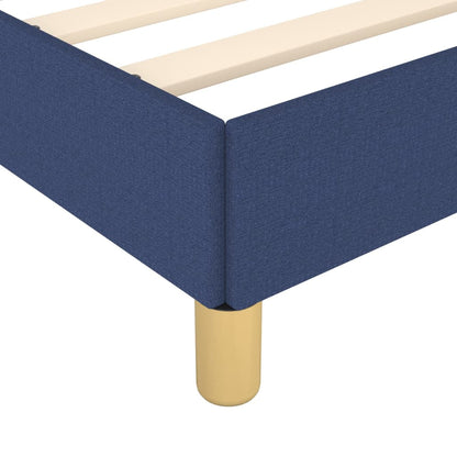 Estructura De Cama Con Cabecero Tela Gris Taupe Azul 140x200 Cm / Vetonek_2