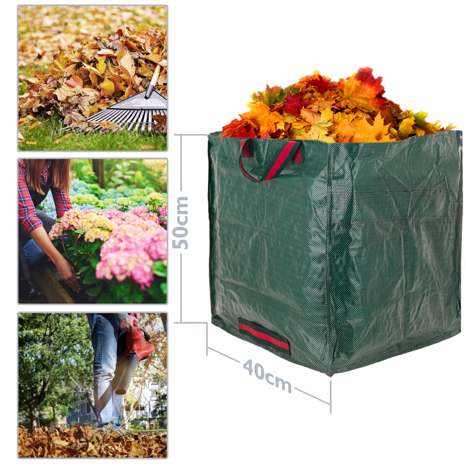 Bolsas De Limpieza Para Jardín 125l 50 X 42 Cm 3 Unidades_1