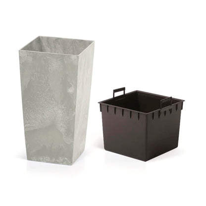 Maceta Urbi Square Beton Effect 2l., Dimensiones (mm) 126x126x200, Color Hormigón_3