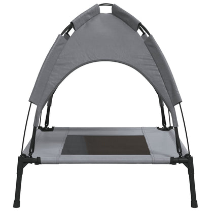 Cama Para Perros Con Dosel Antracita Tela Oxford Y Acero / Vetonek_4