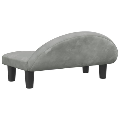 Cama Para Perros De Terciopelo Gris Claro 70x52x30 Cm / Vetonek_3