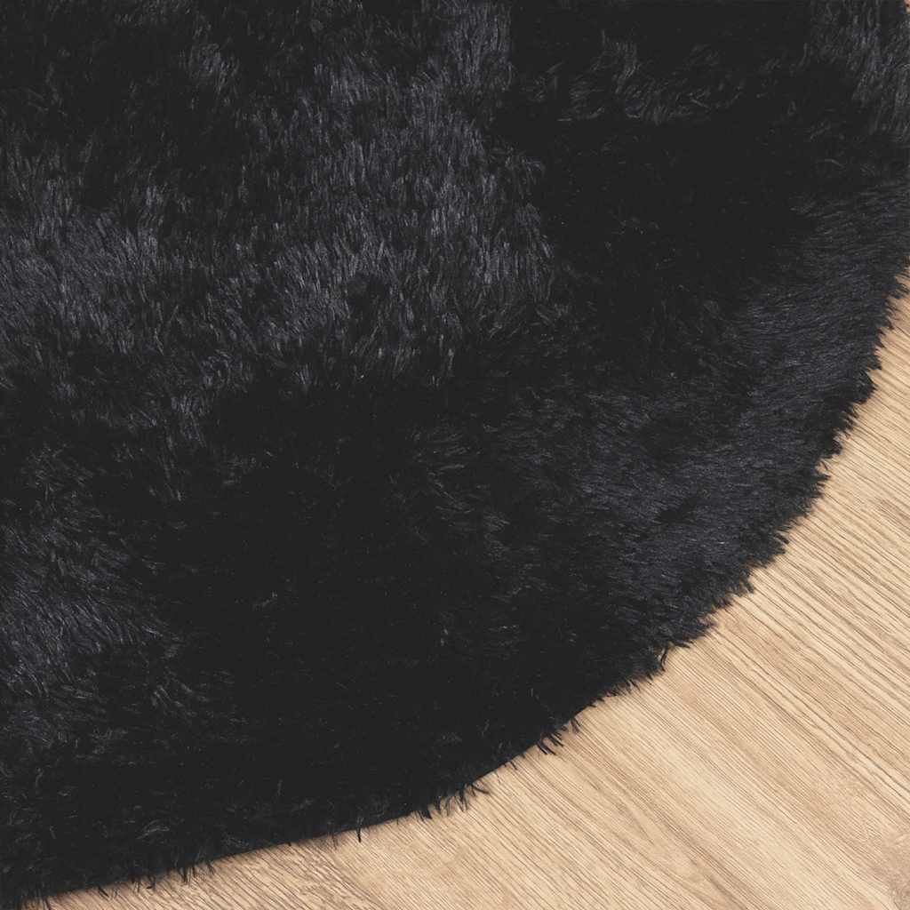 Vidaxl Alfombra Peluda De Pelo Largo Navarra Negra 300x200cm Poliéster_3