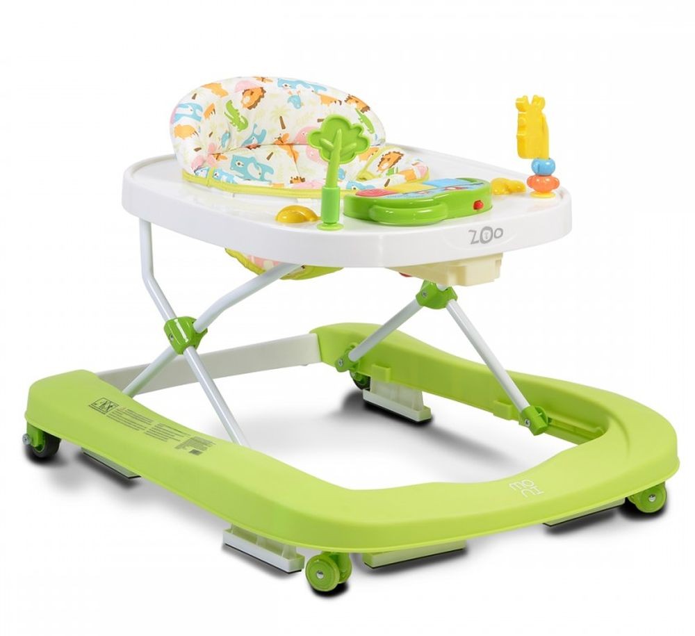 Andador Con Bandeja Musical Y Juguetes Zoo Green_0