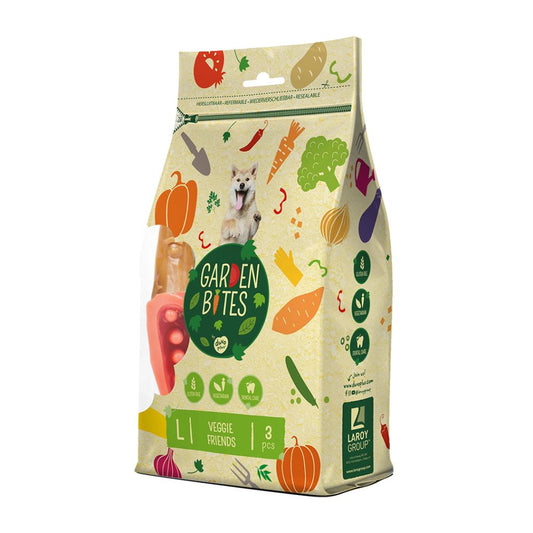 Garden Bites Veggie Friends Snack para perros L 3 uds Duvo