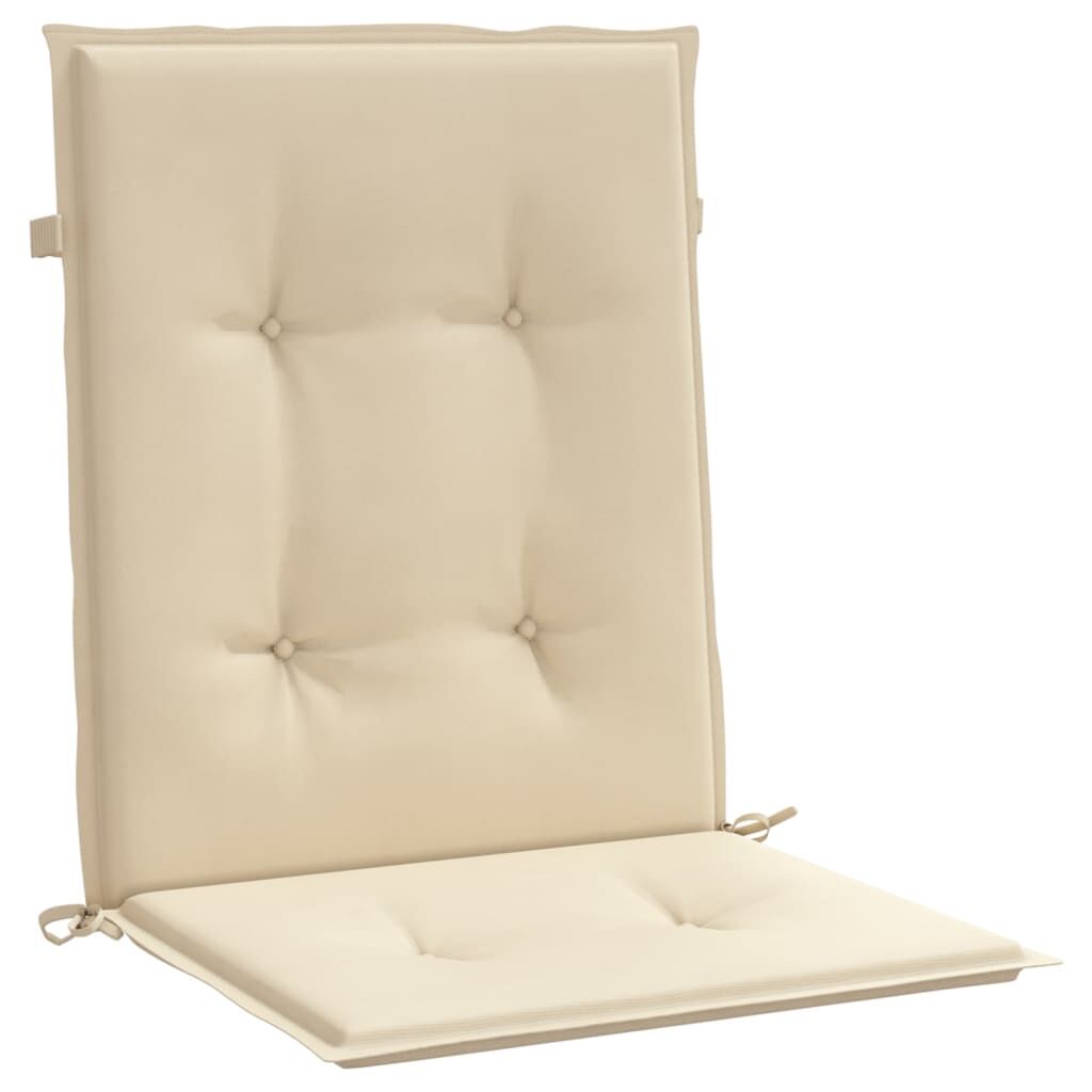 Vidaxl Cojín De Silla De Jardín Respaldo Bajo 6 Uds Tela Oxford Beige_3
