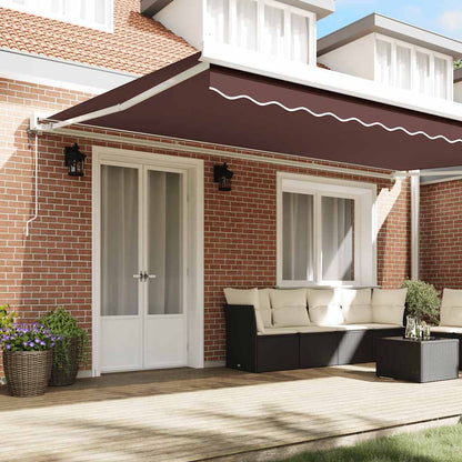 Toldo Retráctil Automático Marrón 500x300 Cm_2