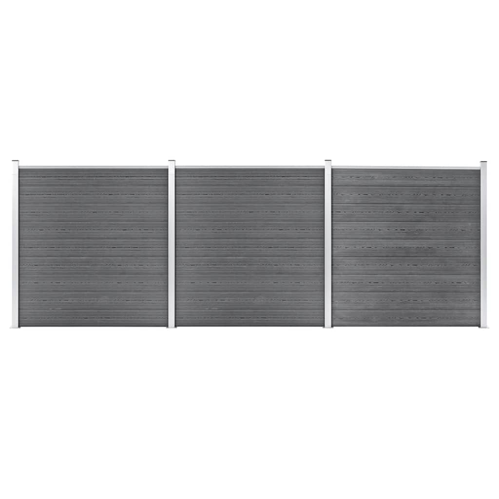 Valla De Jardín De Wpc Gris 526x186 Cm / Vetonek_2