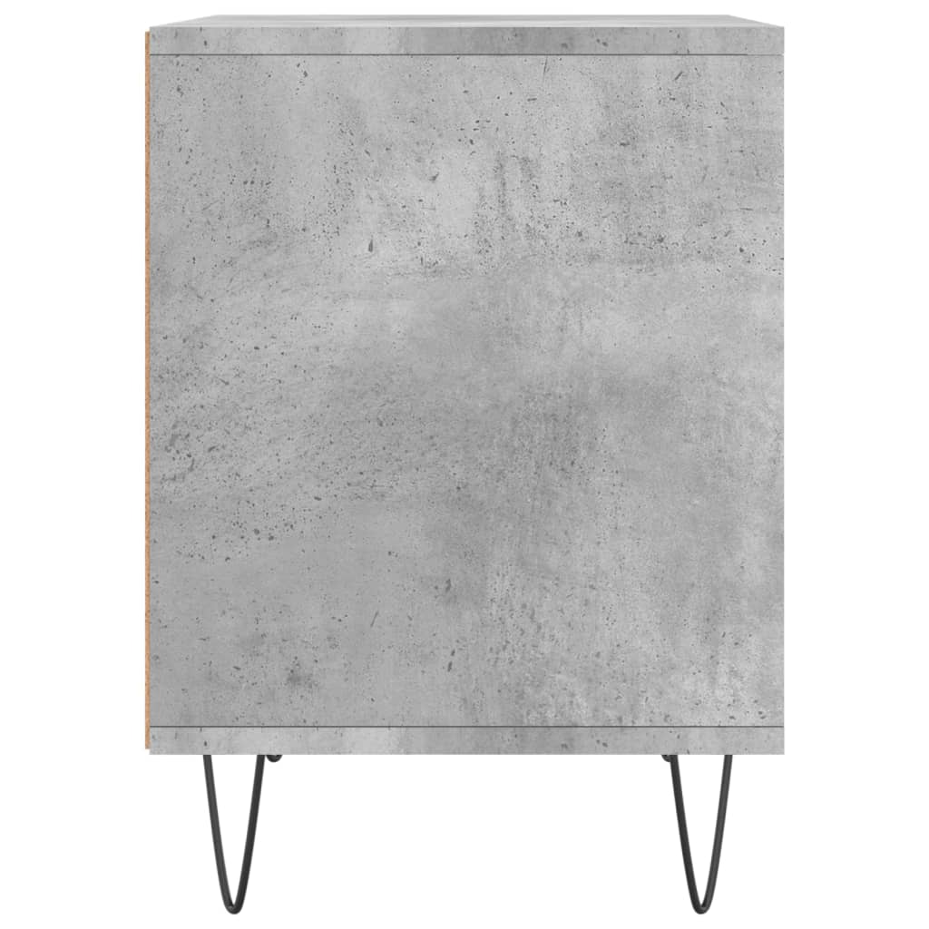 Mesita De Noche Madera De Ingeniería Gris Hormigón 40x35x50 Cm_3